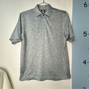 FootJoy Gray‎ Paisley Polo Shirt for Men Medium